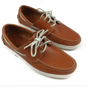 Allen Edmonds Boat Shoes Size 9.5 Tan Grain